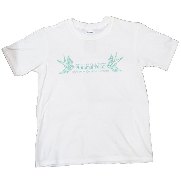 Camiseta manga corta Stance Skateboard Shop Tattoo Logo. Color: Blanco. Talla, Youth
