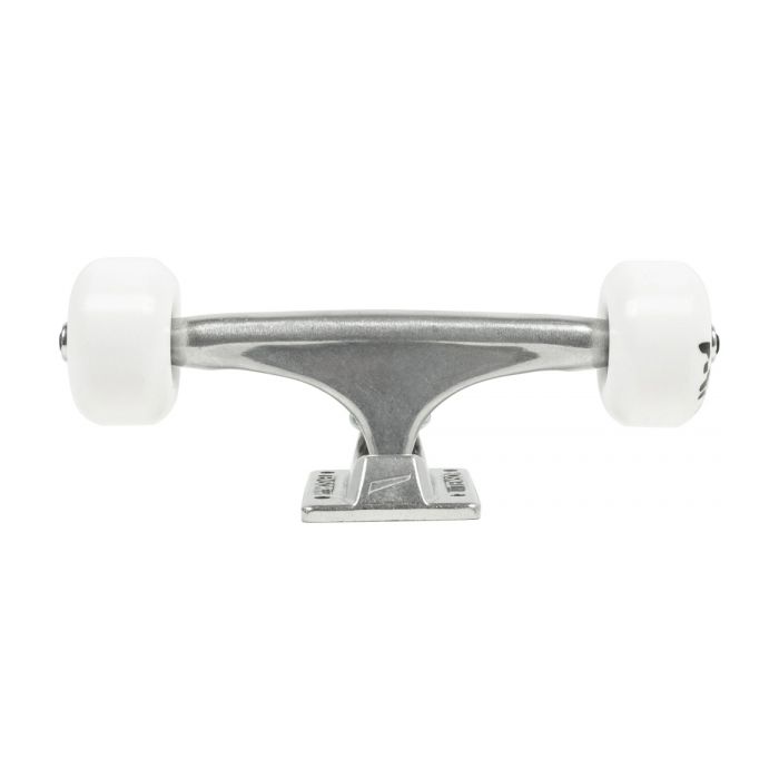 Juego de ejes y ruedas para monopatín Tensor Panda Rollen 5.25". Color: Crudo Negro con ruedas Almost Repeat de 52mm. (Unidad)
