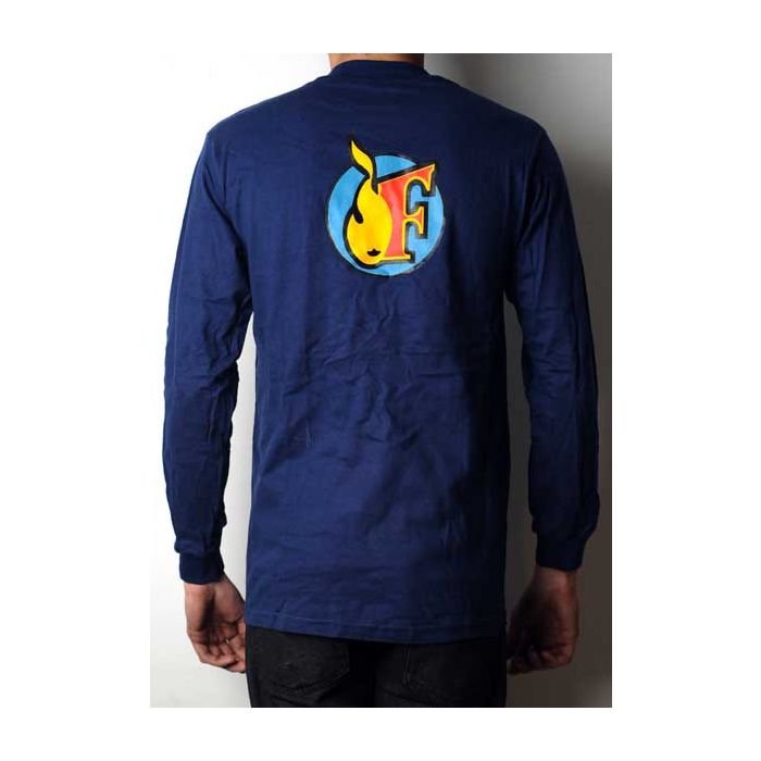 Camiseta The firm manga larga Flammable. Color: Azul Marino