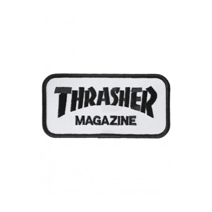 Parche Thrasher Logo. Color: Blanco.