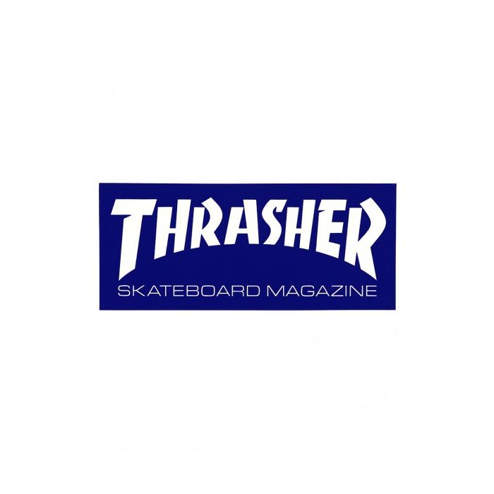 Pegatina Thrasher Mag Logo. Color: Azul. Tamaño 23,5/9,25"
