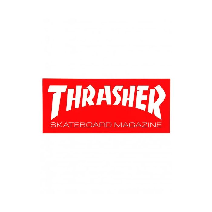 Pegatina Thrasher Mag Logo. Color: Rojo. Tamaño 23,5/9,25"
