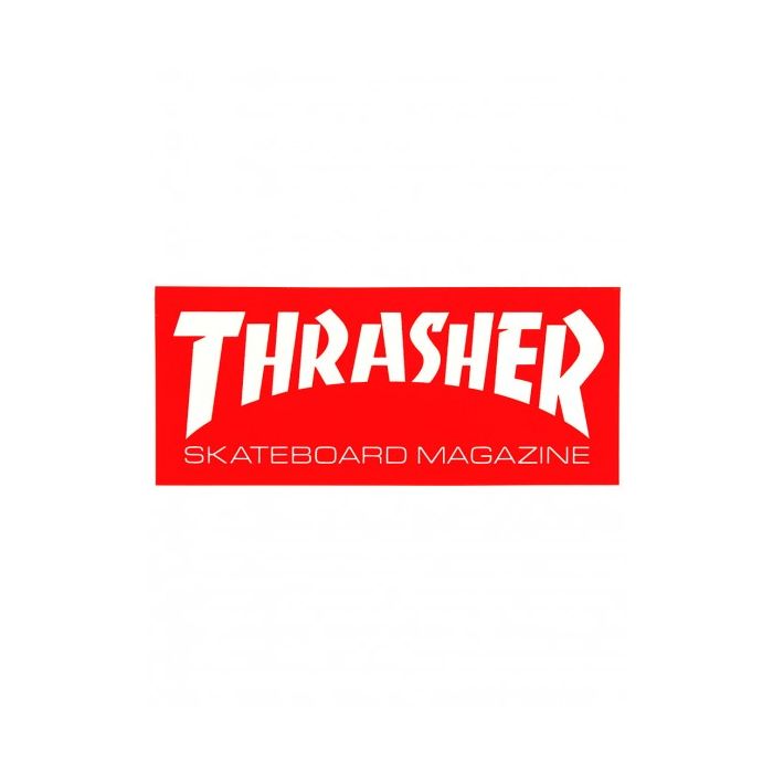 Pegatina Thrasher Mag Logo. Color: Rojo. Tamaño 23,5/9,25"
