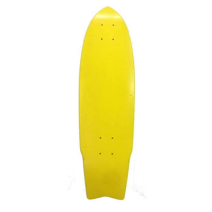 Tabla de monopatín Town Cruiser Fish Tail 8.125" x 28". Color: Amarillo