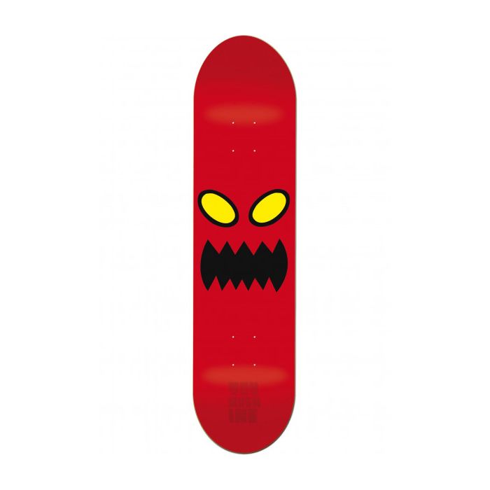 Tabla Toy Machine Skateboards Monster Face 8.0" x 31.75. W.B. 14.25". Nose: 6.75". Tail: 6.675". Concavo: Medio. Color: Rojo