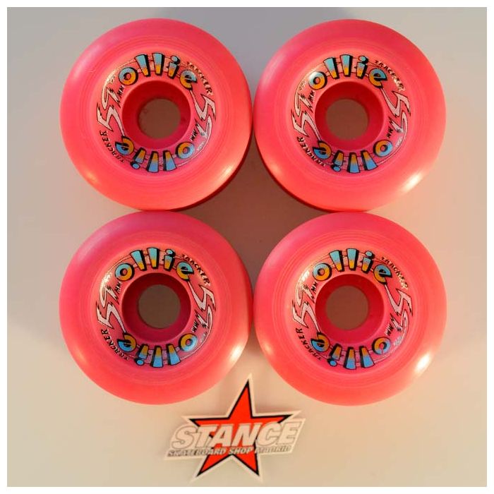 Ruedas NOS Tracker Ollie 66 mm 97a. Color: Rosa. Ruedas vintage originales no son una reedicón.