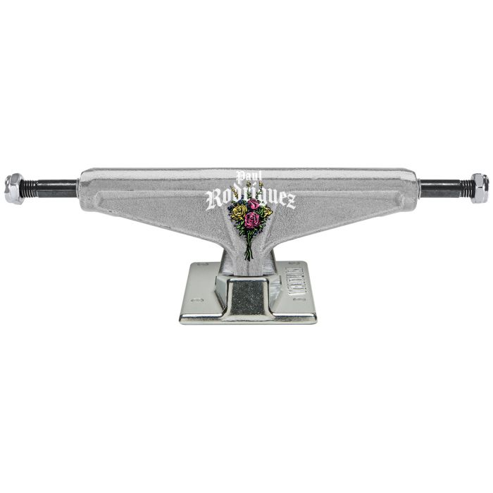 Ejes de monoatin Venture 5.25" Low V-Hollow Lights Pro Paul Rodriguez Roses Pulido.
Recomendado para tablas de 7.875" a 8.125".
Color, Pulido Crudo/ Crudo. (Unidad)