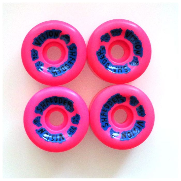 Ruedas Vision NOS Shredder 3 95a pink. Original vintage wheels no es una reedición.