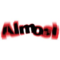 Adhesivo Almost Skateboards Blur Skate 7.5" x 2"5 White/Black/Red. Color: Blanco/Negro/Red