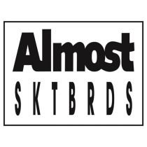 Adhesivo Almost Skateboards Tailred Skate 3.5" x 2"5 White/Black. Color: Blanco/Negro 