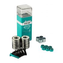 Pack de ocho rodamientos Andalé Bearings x Diamond P-Rod Swiss, Pistas de acero de mayor calidad, bolas de mejor calidad y grado, y un acabado superficial superior.
Protector de goma extraíble simple, sin contacto, para facilitar la limpieza y reducir la