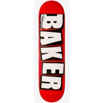 Tabla de monopatín Baker Brand Logo 8.0" x 31.50" Color, Rojo/ Blanco 