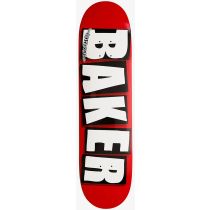 Tabla de monopatín Baker Brand Logo White 8.12" x 31.50" Color, Rojo