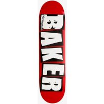 Tabla de monopatín Baker Brand Logo White 8.6" x 32.2" Color, Rojo