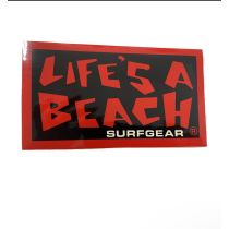 Adhesivo BBC Life’s a Beach logo design by Mark “Boogaloo” Baagoe 3". Color: Negro/ Rojo
adhesivo vintage original, no es una reedicion.