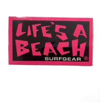 Adhesivo BBC Life’s a Beach logo design by Mark “Boogaloo” Baagoe 3" Color: Rosa/Negro
adhesivo vintage original, no es una reedicion.