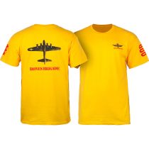 Camiseta de manga corta Bones Brigade Bomber. Color: Dorado. (Unidad)