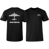 Camiseta de manga corta Bones Brigade Bomber. Color: Negro. (Unidad)