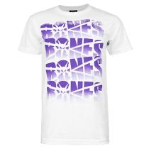 Camiseta Bones Quattro. Color: Blanco/ Morado