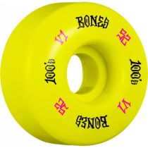 Ruedas de Monopatín Bones Wheels 100's V1 Standard OG Formila #1. 52mms x 31mm.100a. Color: Amarillo. (4 Unidades)