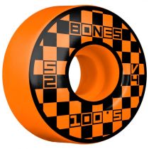 Bones Wheels 100's V4 OG Formula Block Party Wide 52mm. 100a. Orange. (4 Ruedas)