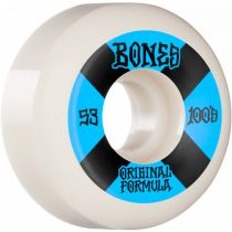 Bones Wheels 100's V5 Sidecut OG Formula #4. 53mm. 100a. White. (4 Pack)