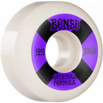 Bones Wheels 100's V5 Sidecut OG Formula #4. 55mm. 100a. White. (4 Pack)