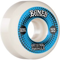 Ruedas de Monopatín Bones Wheels 100's V5 Sidecut OG Formula #5. 53mm x 30mm. 100a. Color: Blanco. (4 Unidades)