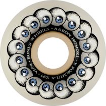 Ruedas de monopatín Bones Wheels Formula X V5 Aaron Jaws Homoki Vision Quest 54mm. 97a. Color: Blanco