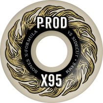 Rueda de monopatin Bones Wheels X-Formula V5 Rod Pro Sidecut 54mm. 95a. White. (4 Ruedas)
