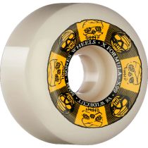 Ruedas de Monopatín Bones Wheels X-Formula Back y Gold 56mm. 97a. White. Color: Blanco (4 Unidades)

