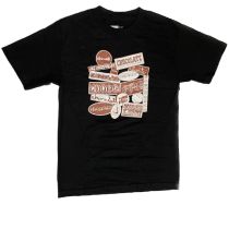 Camiseta de manga corta Chocolate Skateboards Logo-Rama. Color: Negro