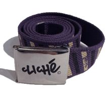 Cinturón Cliché bauahus web belt. Color: Morado