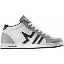 Zapatillas de monopatín Dekline Drexel. Color: Blanco/ Negro/ Gris