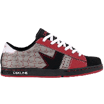 Zapatillas de monopatín Dekline Logan, Nego/ Rojo/ Gris/ Jacquard