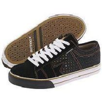 Zapatillas de monopatín Dekline Villain Gold Perforated/ Negro/ Serraje/ 