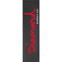 Lija Diamond Griptape OG Script Red 9" x 33" Color, Negro/ Rojo 