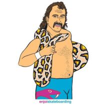 Adhesivo de monopatín Enjoi Body Slam Jake The Snake 5.75" X 3.75". (Unidad)