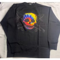 Sudadera Fourstar Skull. Color: Negro.