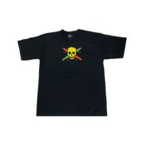 Camiseta de manga corta Fourstar Tri Tone Pirate. Color: Negro. (Unidad)