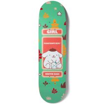 Tabla de monopatín Girl Skateboards Griffin Gass Hello Kitty & Friends. 8.25" x 31.875". WB: 14.0". Nose: 6.875". Tail: 6.8". Shape: G052. (Unidad)