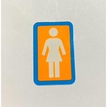 Girl Skateboards Og Classic Logo Sticker 2" Orange Blue  (Unidad)