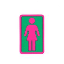 Girl Skateboards Og Classic Logo Sticker 3.25" Green Pink (Unidad)