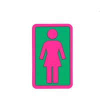 Girl Skateboards Og Classic Logo Sticker 3.25" Green Pink (Unidad)