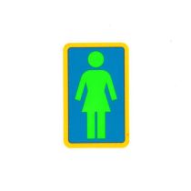 Girl Skateboards Og Classic Logo Sticker 3.25" Blue Green (Unidad)