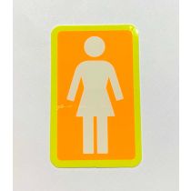 Girl Skateboards Og Classic Logo Sticker 3.25" Orange Yellow (Unidad)