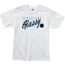 Camiseta manga corta Glassy throwback color blanco
