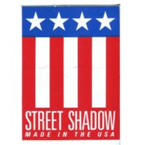 Adhesivo Gullwing NOS Street Shadow made in USA 4.25" x 3.25" Color, Rojo/ Azul/ Blanco