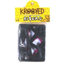 Alzas Krooked Riser Pads 1/8" para todo tipo de ejes y tablas. (Pack 2 Und.). Color: Rosa