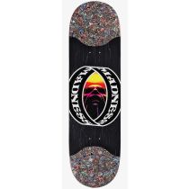 Tabla de monopatín Madness Vision R7 Slick. 8.625" x 32.0". WB: 14.25". Color: Negro/ Multi
